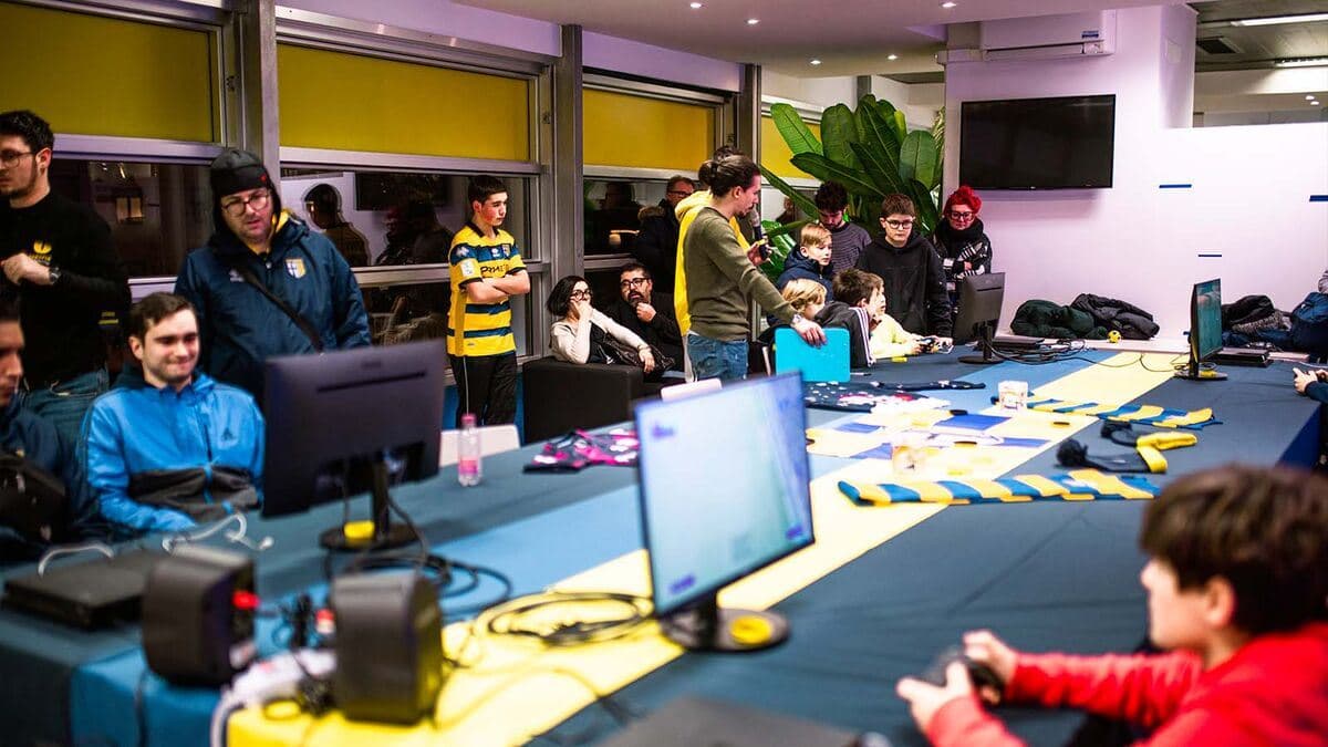 Postazioni di gioco dentro l'impianto